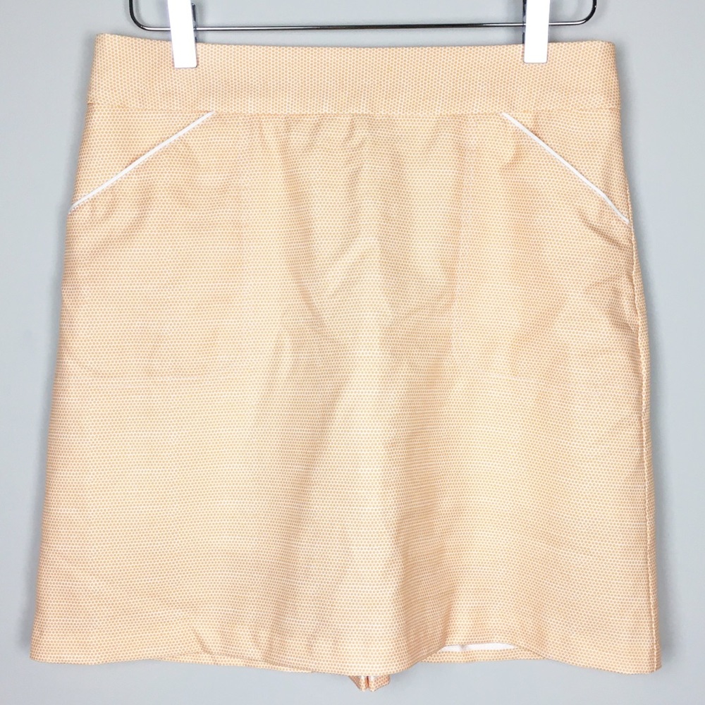 {Peter Millar} Orange and white dot golf skirt